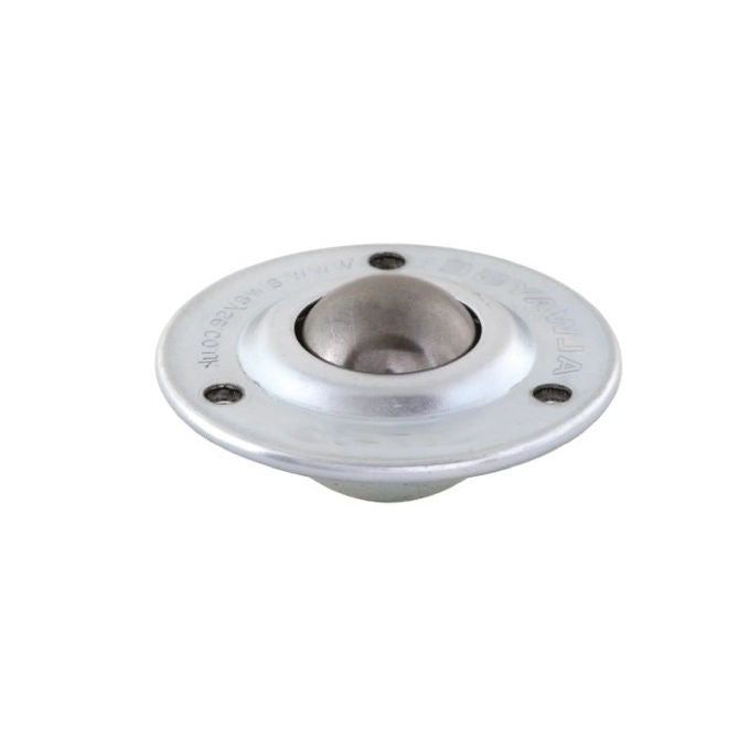 1107748 | BTU0012-010-F-C (Each) --- Flange Mount Ball Transfer Units - 15 kg - 10.2x22.2 mm Standard - Carbon Steel