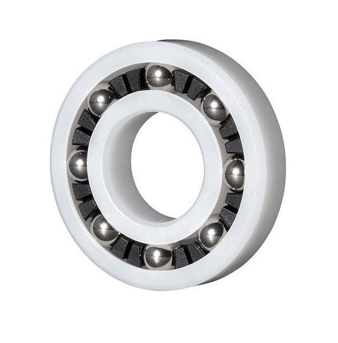 1053175 | P-624-AS6 (Each) --- Plastic Bearings - 4x13x5 mm - Acetal with Stainless 316 Balls Bearing