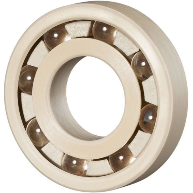 1111179 | P-R10D-PKGL (Each) --- Plastic Bearings - 15.875x34.925x11.112 mm - PEEK Polyetheretherketone with Glass Balls Bearing