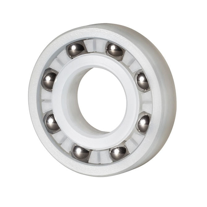1111180 | P-R10D-KS6 (Each) --- Plastic Bearings - 15.875x34.925x11.112 mm - PVDF with Stainless Steel 316 Balls Bearing