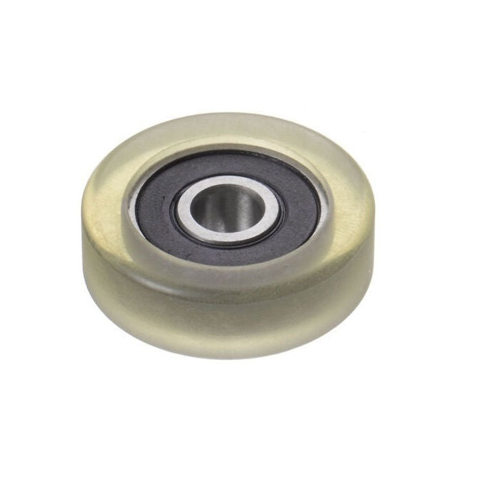 1119546 | PR-0190-060-ZZ-UR-60 (Each) --- Pressure Roller with Bearing Rollers - 19x6x5 mm Urethane OD - Stainless Steel AISI 440C