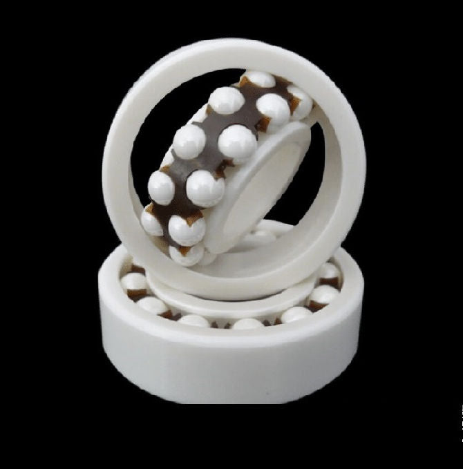 1108887 | CZR-1202-NY-DRY (Each) --- Double Row Ball Bearings - 15x35x11 mm Self Aligning - Ceramic Zirconia - Nylon Cage - No Lubricant Bearing