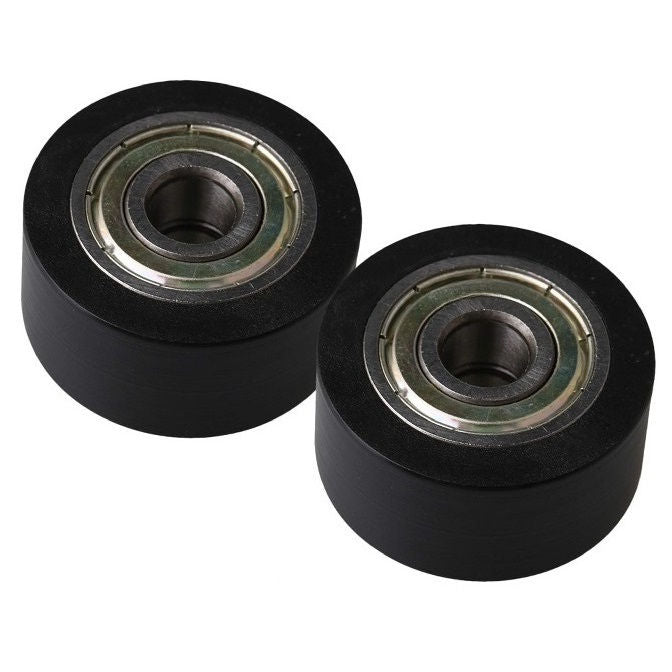 1141233 | NR-0300-060-180-B-ZZ (PK-2) --- Idler with Bearing Rollers - 30x6x18 mm - Nylon Covered Chrome Steel Roller