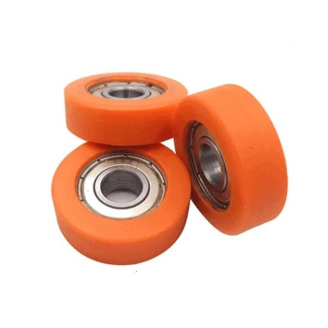 1126795 | NR-0220-060-070-O-ZZ (PK-2) --- Idler with Bearing Rollers - 22x6x7 mm - Nylon Covered Chrome Steel Roller