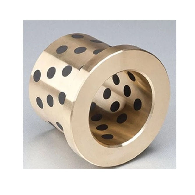 1117872 | BF0180-0240-0120-BRP (Each) --- Flanged Bushes - 18x24x12 mm Brass Graphite Plug - Brass with Graphite Plug Bush