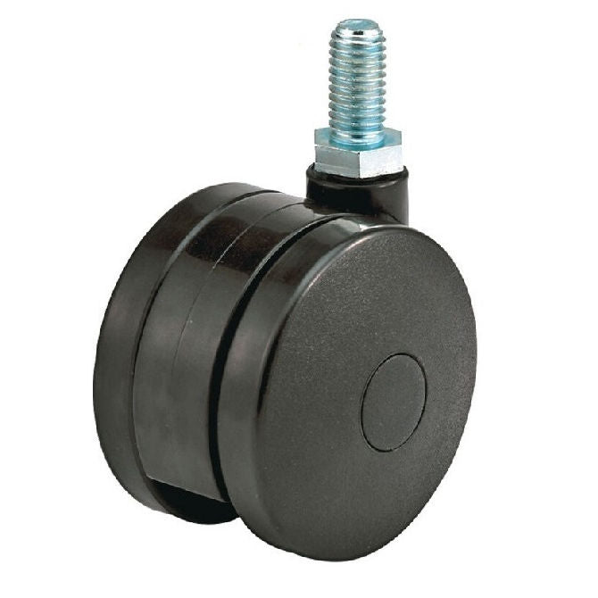 1163227 | WC437RS (PK-2) --- Stud Castors - 50.8 mm Swivel 34 Twin Wheel - Nylon Thread Castor