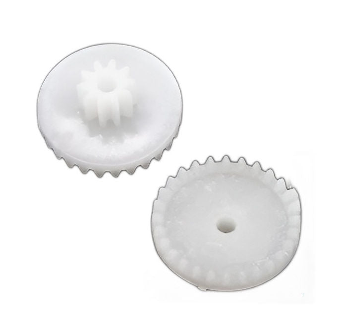 1138001 | GCR-015-M05-020-019-P (PK-50) --- Crown Wheel Module 0.5 Plastic Gears - 28 tooth - 10 tooth - 1.9 mm - POM Plastic Gear