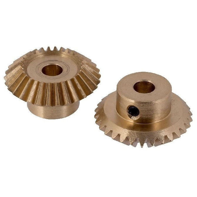 1123906 | GM-030-M15-120-B (Each) --- Mitre Gears - 20 tooth - 30x12 mm Module 1.5 - ISO 8 / Brass Gear