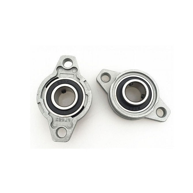 1081828 | KFL08 (Each) --- Flanged 2 Bolt Housing and Bearing Assembly - 8x26x48 mm Rigid - Aluminium