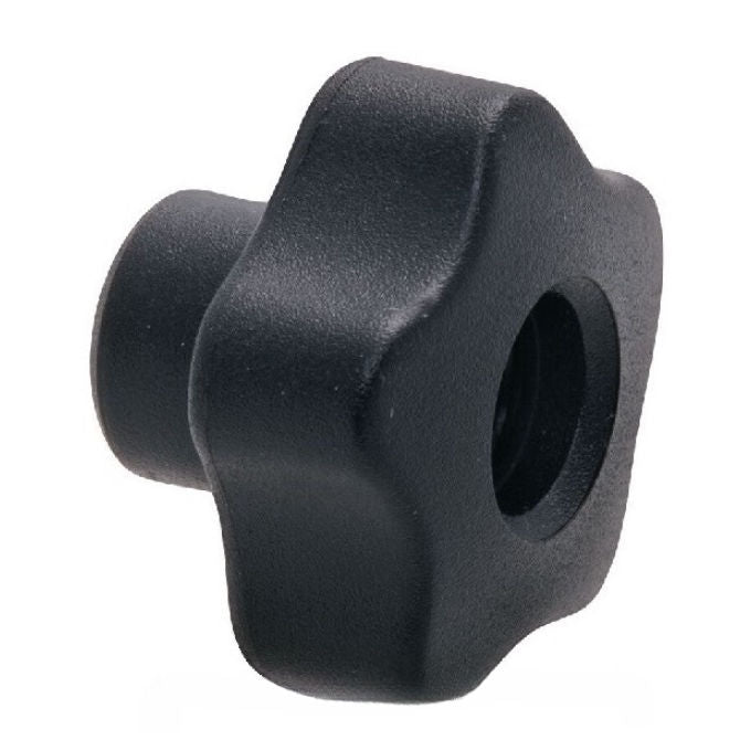 1072995 | KF064C-032-5LSFT-P (Each) --- Lobe Knobs - 1/4-20 UNC - 6.35mm - 32 - - Five Lobe - Black Plastic Knob