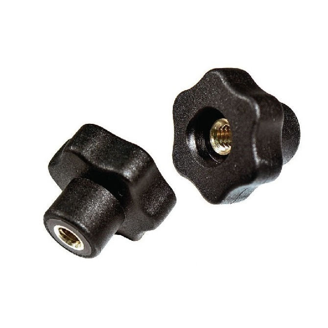 1068000 | KF060M-030-6L-PBR (Each) --- Lobe Knobs - M6 - 6x1mm - 30x18 mm Six Lobe - Brass Knob