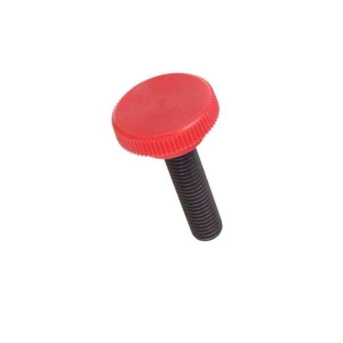 1049968 | KM035C-010-1270-KNU-R (Each) --- Thumb Knobs - 6-32 UNC - 3.5mm - 9.53x12.7 mm Male With Cap Screw - Plastic with Insert Knob