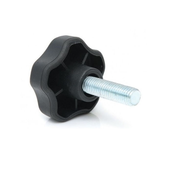 1059476 | KM048F-025-5LSFT19-ST (Each) --- Lobe Knobs - 10-32 UNF - 4.76mm - 25x19.1 mm Five Lobe - Plated Steel and Plastic Knob