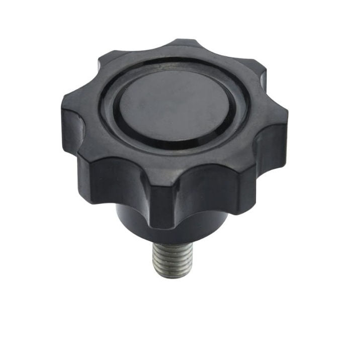 1082659 | KM080M-058-8L10 (Each) --- Lobe Knobs - M8 - 8x1.25mm - 58x10 mm Eight Lobe - Phenolic and Steel Knob