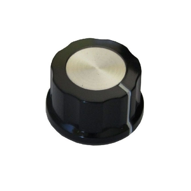 1147276 | KPT-35-SK (PK-6) --- Pointer Knobs - Diameter Tapered 28 mm with Skirt 35mm 18 mm - 6.35mm Diameter with Grub Screw 12mm Deep Skirted Standard - Plastic Knob