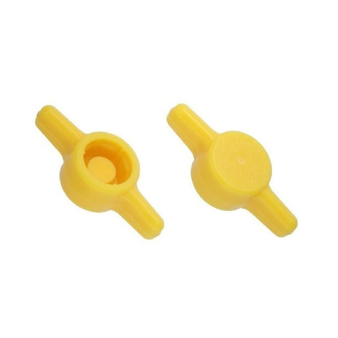 1062839 | KM050M-026-TEE-Y (PK-10) --- Thumb Knobs - M5 - 5mm - - Use Own Screw 26x6.6 mm For Cap Screws - Plastic Knob