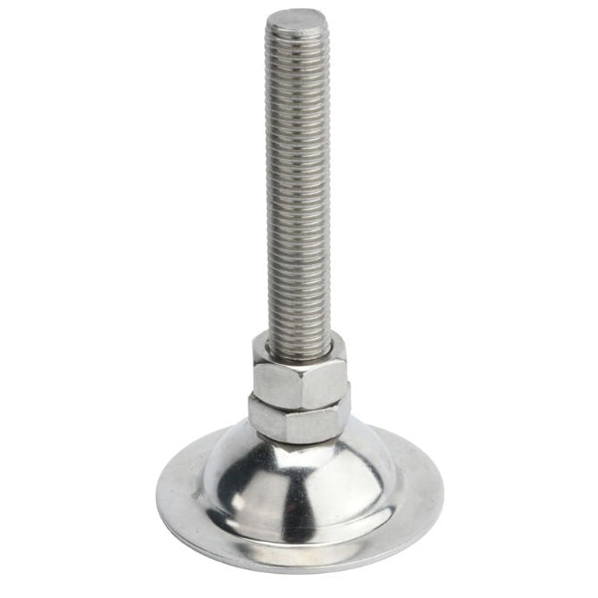 1092506 | MLM-100M-080-S4-ECO (Each) --- Levelling Studded Mounts - M10 - 10x1.5mm - 38x19.5 mm Economy - Stainless Steel 304 Similar to A2, 18-8 HRB80 Mount