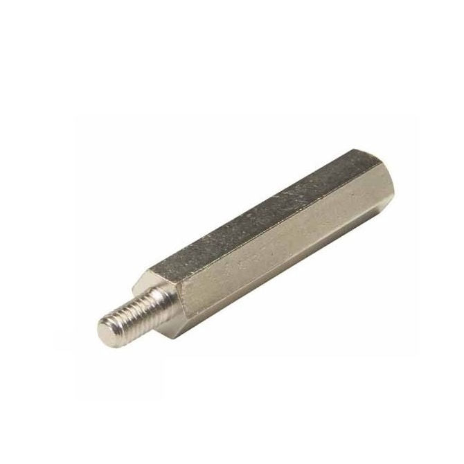 1045410 | SHX-TP-0300-05-050-BZ (PK-10) --- Threaded Pillars - M3 - 3x0.5mm - 10x40 mm - Brass Pillar