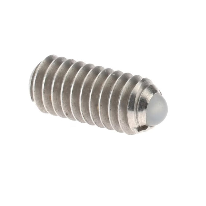 1071913 | PLBT-064C-135-S3N-031 (Each) --- Ball Threaded Plungers - 1/4-20 UNC - 6.35mm - 13.5 mm - 13.4 N Stainless Body - Stainless Steel 303 Grade with Nylon Ball Plunger