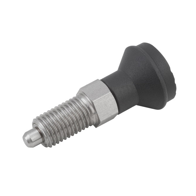 1068099 | PLIT-030-060-075-32-KP-S3 (Each) --- Indexing Pull Knob Plungers - M6 Fine - 6x0.75mm - 31.5 mm - 0.5 N Stainless and Plastic - Stainless Steel 303 Similar to A2, 304, 18-8 Plunger
