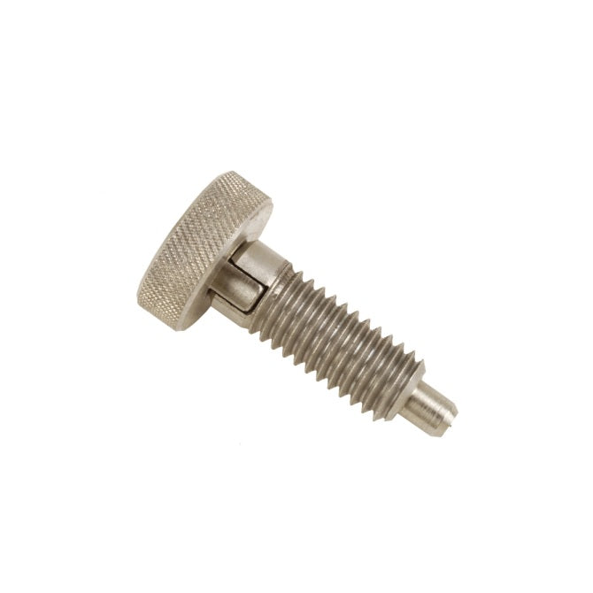 1071363 | PLST-064C-102-HKCL-009 (Each) --- Spring Plungers - 1/4-20 UNC - 6.35mm - 10.2 mm - 2.2 N Knurled Handle - Steel Plunger