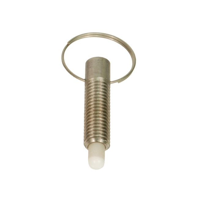 1072846 | PLST-064C-302-RASL-011 (PK-250) --- Spring Plungers - 1/4-20 UNC - 6.35mm - 30.2 mm - 4.5 N Pull Ring - Stainless Steel Body with Acetal Plunger