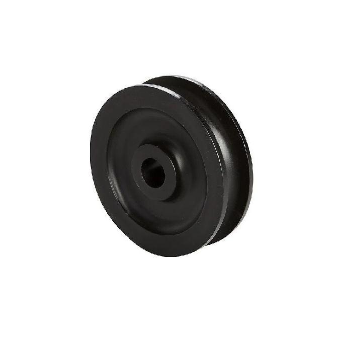 1040413 | PUI024-0381-065-A (PK-100) --- U Groove Idler Pulleys - 2.39x38.1x6.452 mm Single Row - Acetal - Black Pulley