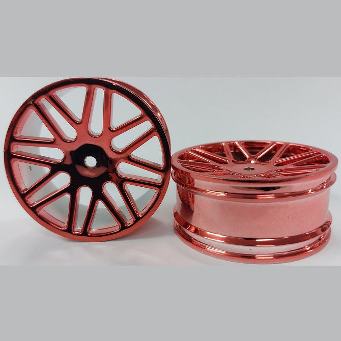 1231893 | RM-XO-060N-MR-16 (Per Card) --- RC Car Rims Hobby - Rim Colour Metallic Red 16 Spoke Tenth Scale - Aluminium Rim