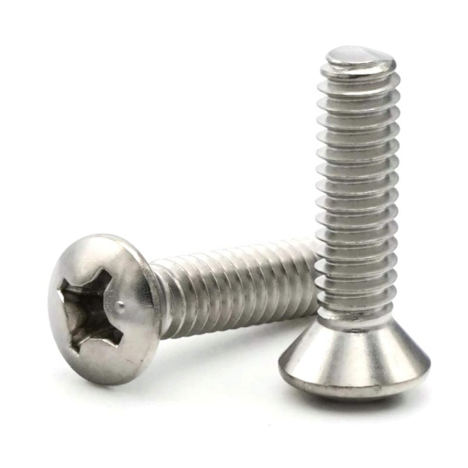 1067514 | SK060M-020-O-PH-S4 (PK-10) --- Countersunk Screws - M6 - 6x1mm - 20 mm - 304 Stainless Oval Top Screw