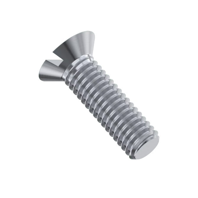 1043036 | SK028C-006-SL-S4 (PK-50) --- Countersunk Screws - 4-40 UNC - 2.85mm - 6.4 mm - 304 Stainless Slotted Screw