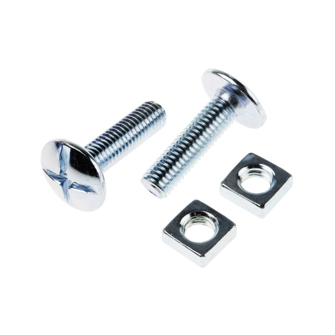 1069627 | SC064W-010-RB-CZ (PK-10) --- Roof Bolt Screws - 1/4-20 BSW - 6.35mm - 9.5 mm - Zinc Plated Steel Screw