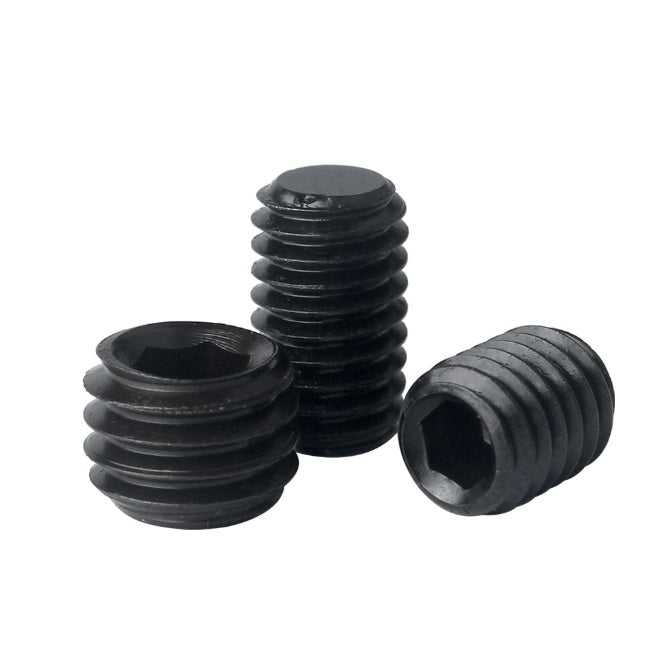1092281 | SS100M-0400-AS-FT (PK-100) --- Flat Tip DIN913 Socket Set Screws - M10 - 10x1.5mm - 40 mm - Standard Cup Point Alloy Steel - Carbon Steel - Hardened Screw