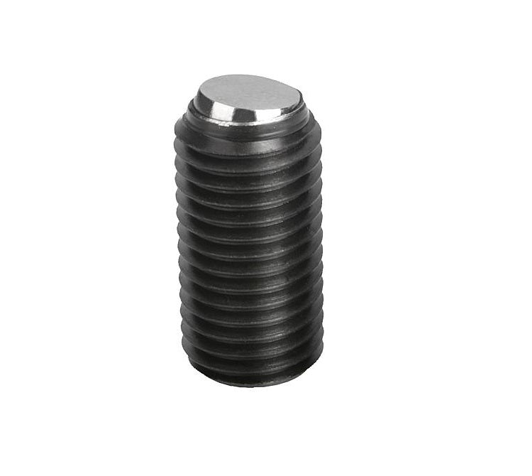 1114479 | SS160M-0500-CS-FB (Each) --- Flat Tip Aligning Socket Set Screws - M16 - 16x2mm - 50 mm - Aligning Flat Tip - Carbon Steel with Carbon Steel HRC 55-60 tip Screw