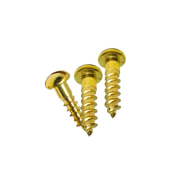 1040598 | SCW0218-0064-RH-SL-BR (PK-10) --- Wood Screws - 2.18mm - 2 Gauge - 6.35 mm - Brass Screw