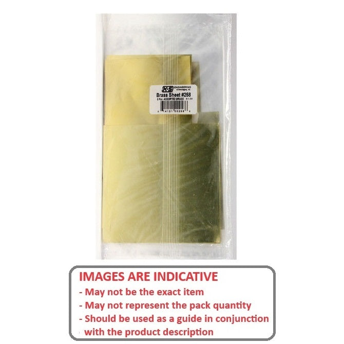 1146174 | AST-SHI-BR-0004 (Each) --- Small Parts Assortment Kits - Selection Shim 4 - Sheet - Brass