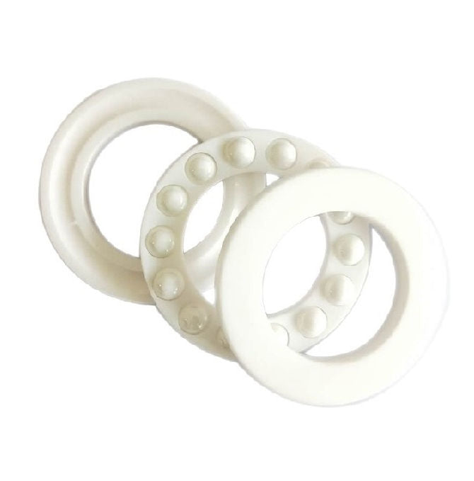 1124978 | CZR-T-0200-0350-G-TF-51104 (Each) --- Thrust Ball Bearings - 20x35x10 mm / 21 mm Grooved - Ceramic Zirconia ZrO2 Bearing