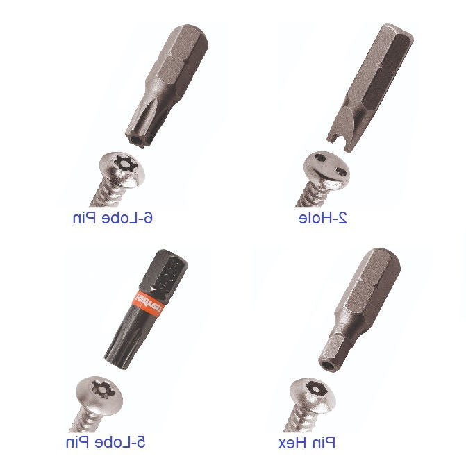 1065538 | TL-SEC-0600-PVSP-PB (Each) --- Securuty Bits Tools - M6 - 6x1mm - Size 2 Post Combination Square Phillips - Power Bit Post Combi Square - Steel Screw