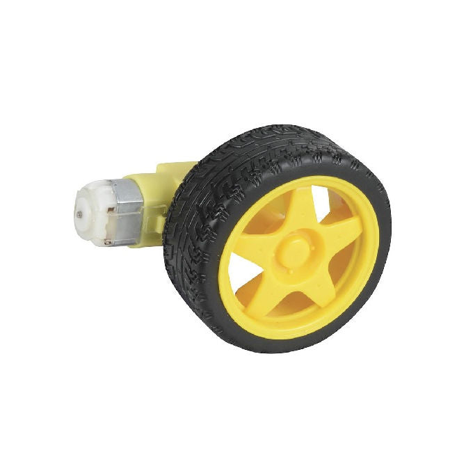 1173136 | WH-066-100RPM-G-M6V (PK-4) --- Robotic Motorised Wheels - 66 mm 6V Gearmotor Attached - 100 RPM