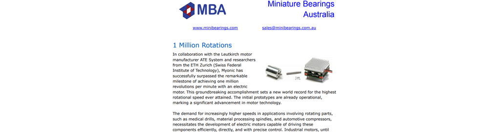 Myonic 1 Million Rotations Information