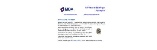 Pressure Rollers Information