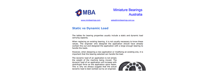 Static vs Dynamic Load Information