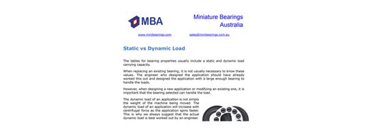 Static vs Dynamic Load Information