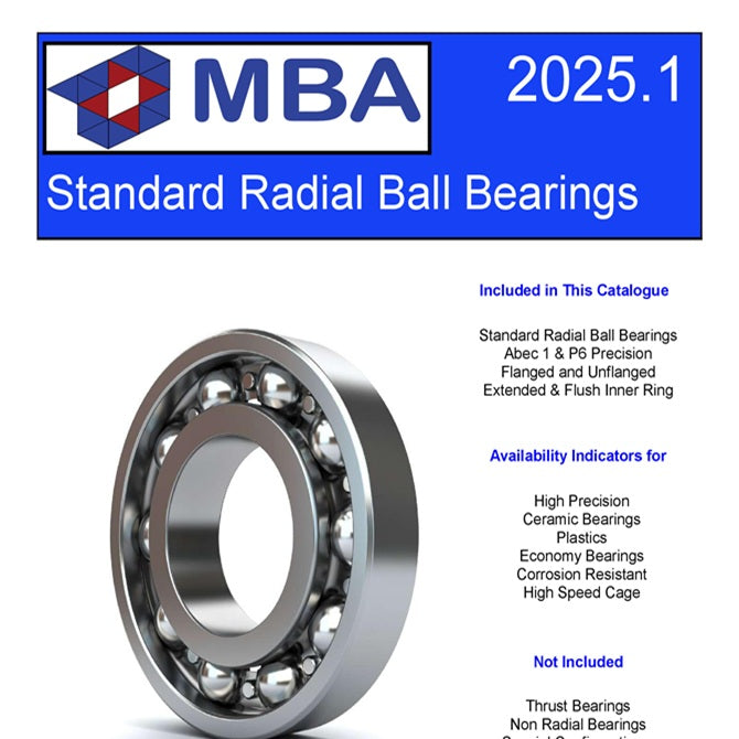 Hardcopy MBA Bearings Catalogue Available