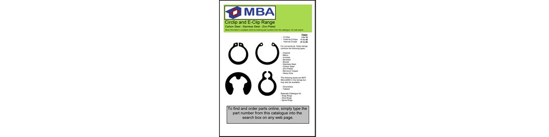 Free Circlips & E-Clips Catalogue