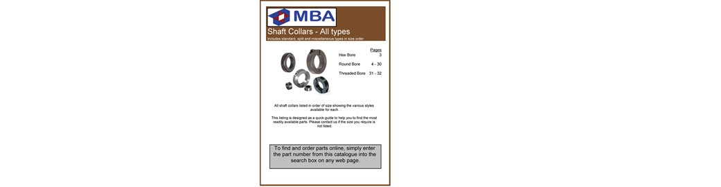 Free Shaft Collars Catalogue
