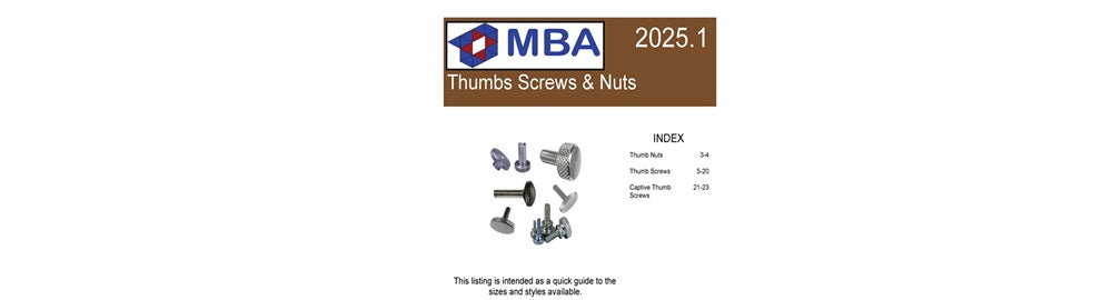 Free Thumb Screws & Nuts Catalogue