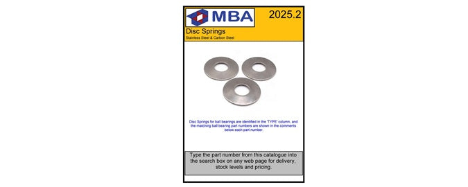 Free Disc Spring Washers Catalogue