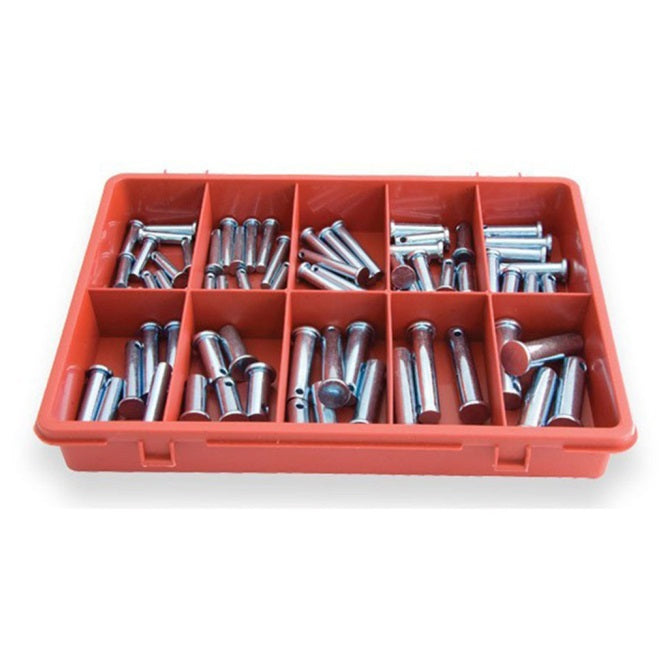 1077048 | AST-CLE-I-0083 --- All Assortment Kits - Clevis Pins x 83 15 Sizes of standard imperial clevis pins in a metal drawer (no lid)