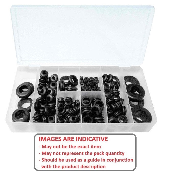 1107877 | AST-GRO-I-0279 --- All Assortment Kits - Grommets x 279 Imperial 1/8 to 1/2 in. ID, 1/2 to 1.1/4 OD