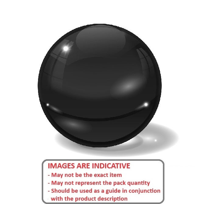 1066056 | BL-00555-BG-G25 (5 Pcs) --- Glass Balls - 5.556 mm Black Glass Grade 25